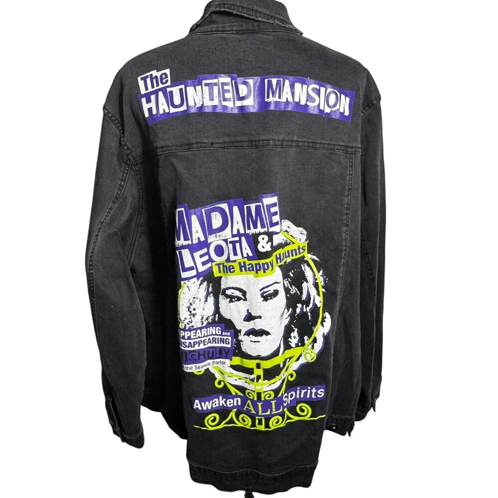 DISNEY STORE NWT Women's‎ 3X Black Haunted Mansion Denim Jean jacket Madam Leota